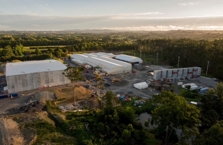 Aerial view of Kumeu Film Studios, Kumeu, Auckland
