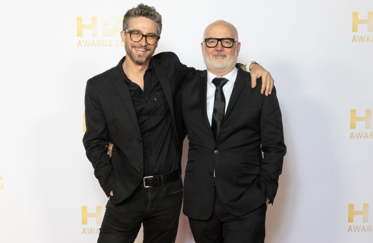 Damian McDonnell, The Rebel Fleet and Jake Rice, Co-producer of Time Bandits at the HPA Awards