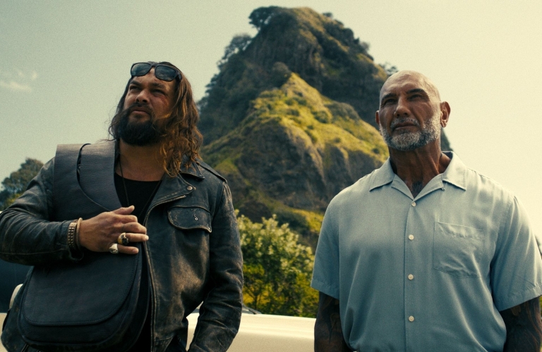 Jason Momoa and Dave Bautista in Wrecking Crew