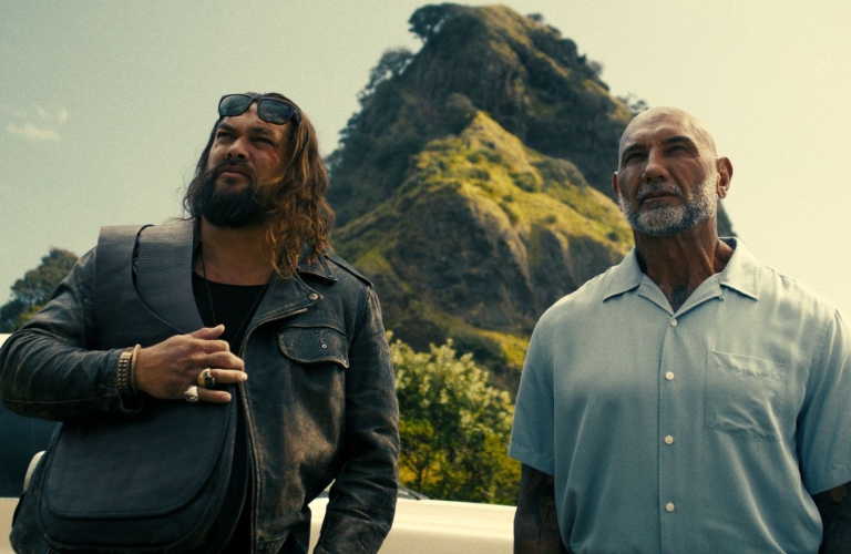 Jason Momoa and Dave Bautista in Wrecking Crew
