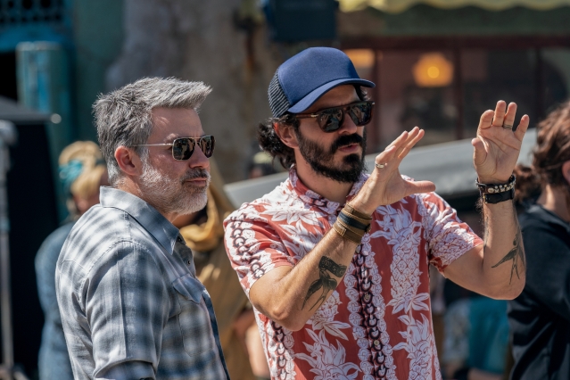 Cowboy Bebop: the Director and Showrunner  discuss a shot setup on the filmset