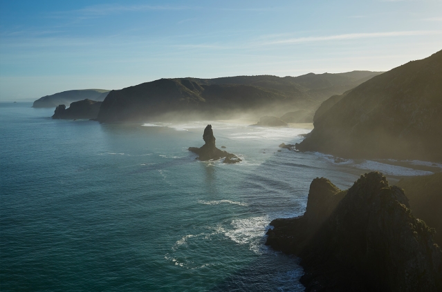 Arial view of Piha beach